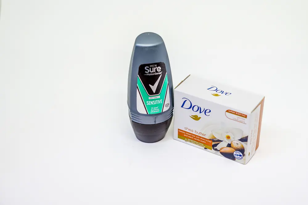 Mens Sure roll on and Dove shea butter