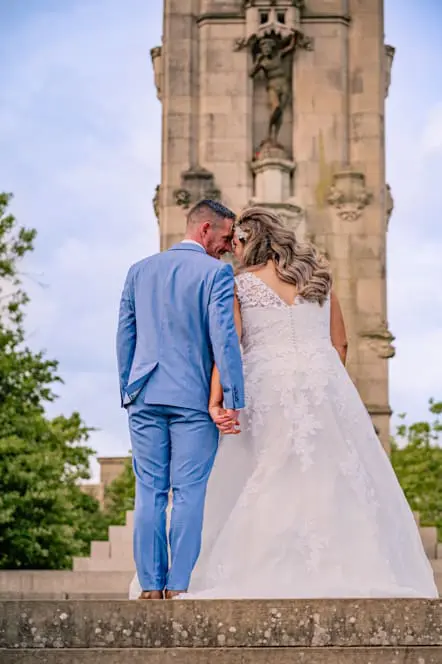 Couple portrait captured at a Bury wedding