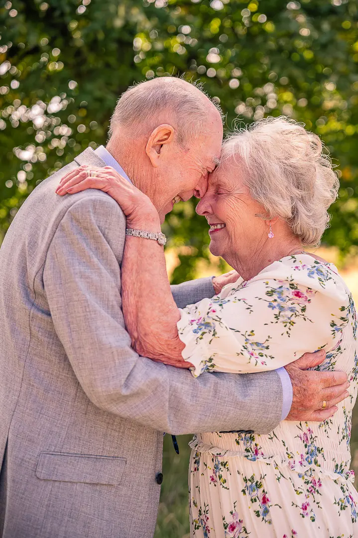 Dennis and Patricia sharing a quiet moment after renewing their vows