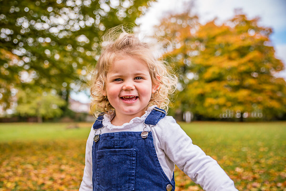 Outdoor Family Portrait of young girl