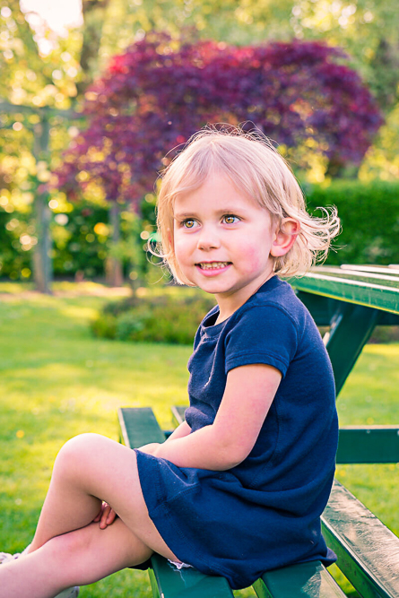 Outdoor Family Portrait young girl