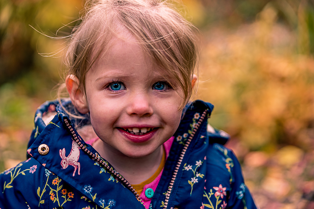 Outdoor Family Portrait of young girl