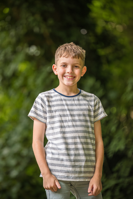 Outdoor Family Portrait of young boy