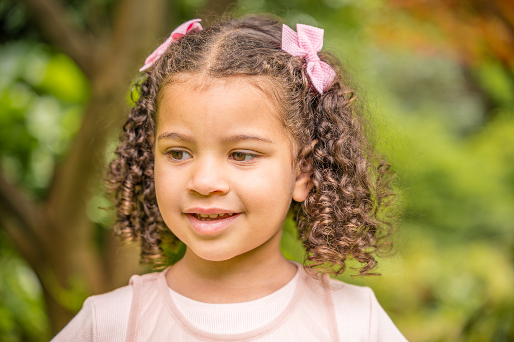 Outdoor Family Portrait of young child