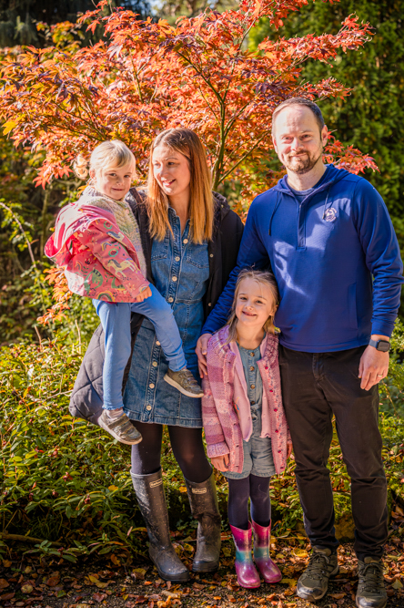 Outdoor Family Portrait of young family of 4