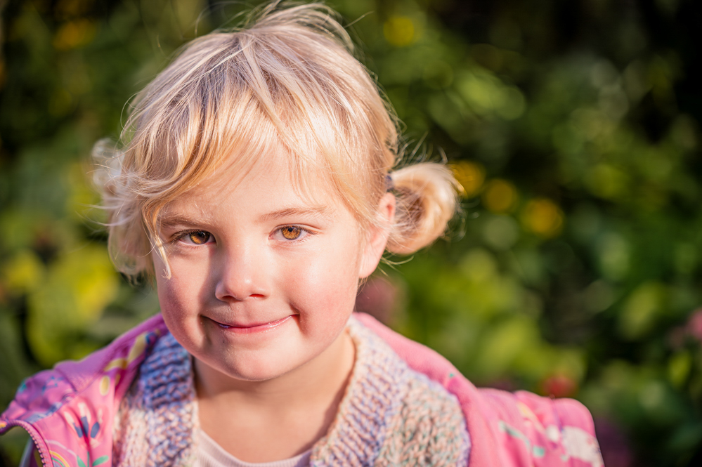 Outdoor Family Portrait of young girl