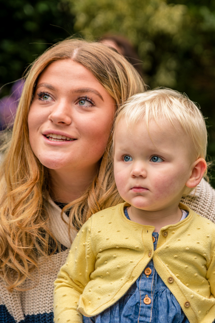 Outdoor Family Portrait of young woman and young girl