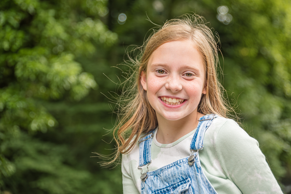 Outdoor Family Portrait of young girl