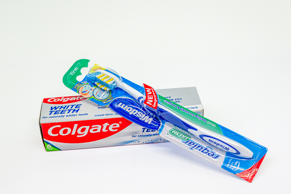 Tooth paste and tooth brush