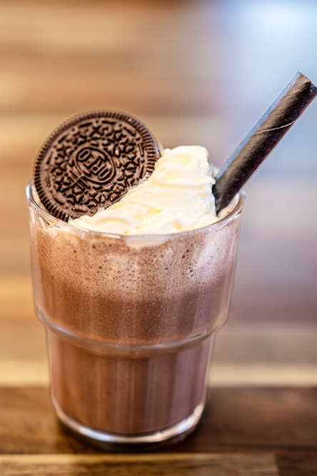 Small chocolate Oreo milkshake