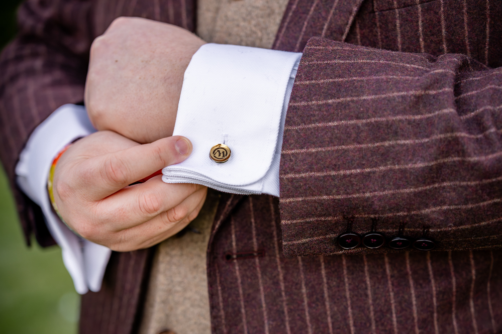 Close up of cufflink