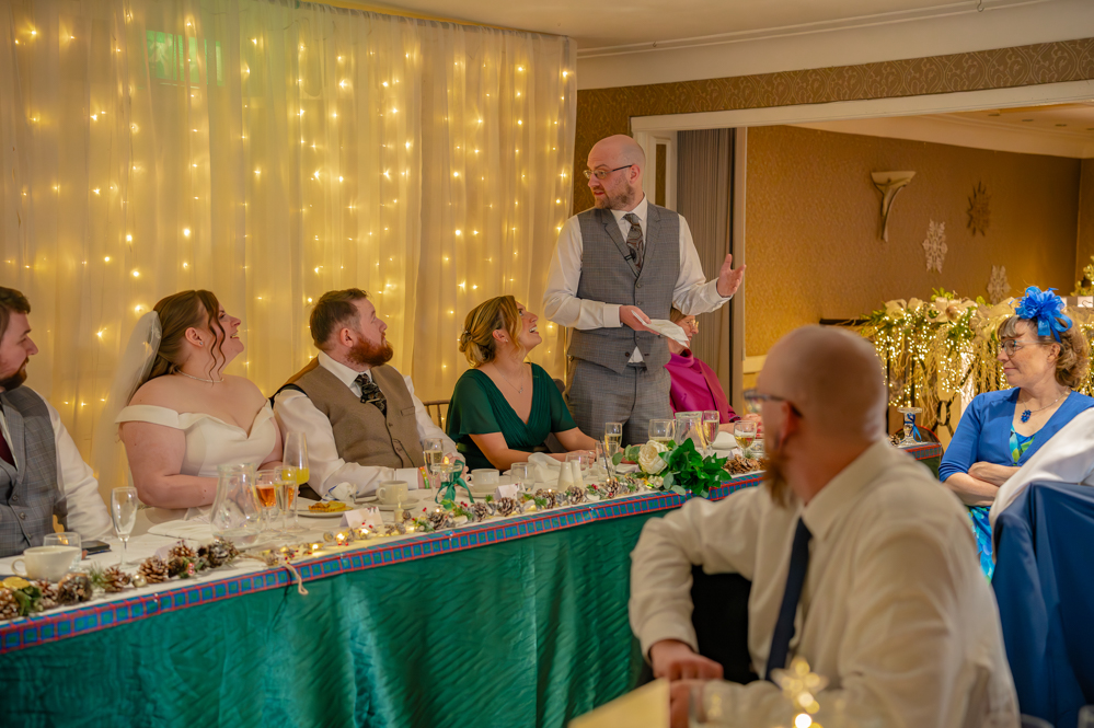 Brother of Bride giving a speech.