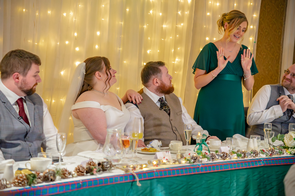 Maid of Honour giving a speech
