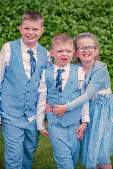Two page boys and the flower girl