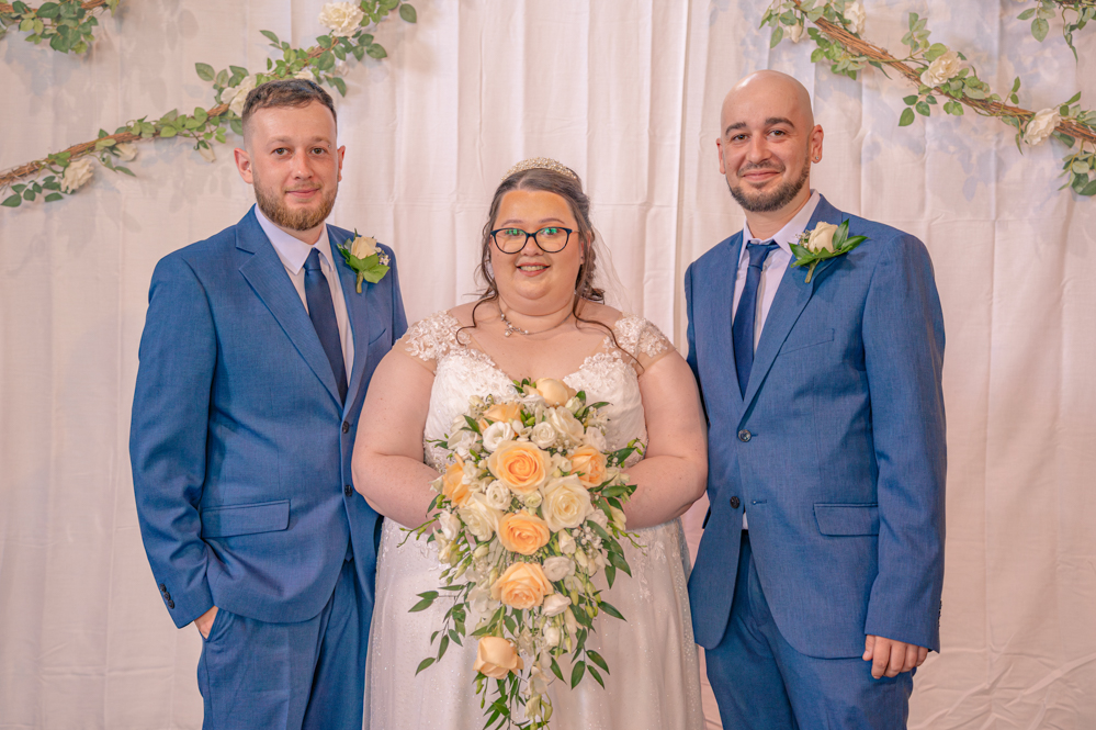 Bride with her two brothers