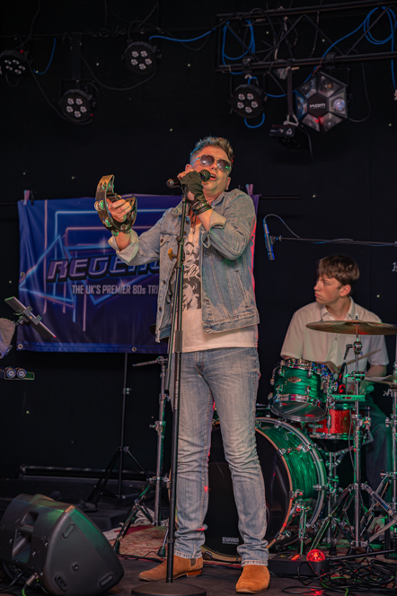 Lead singer singing