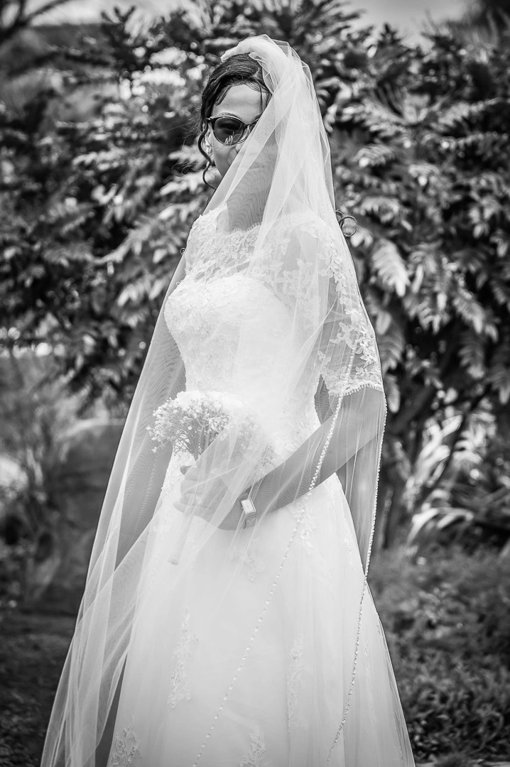 Natural bride portrait at Alexandra Park during wedding blessing celebrations