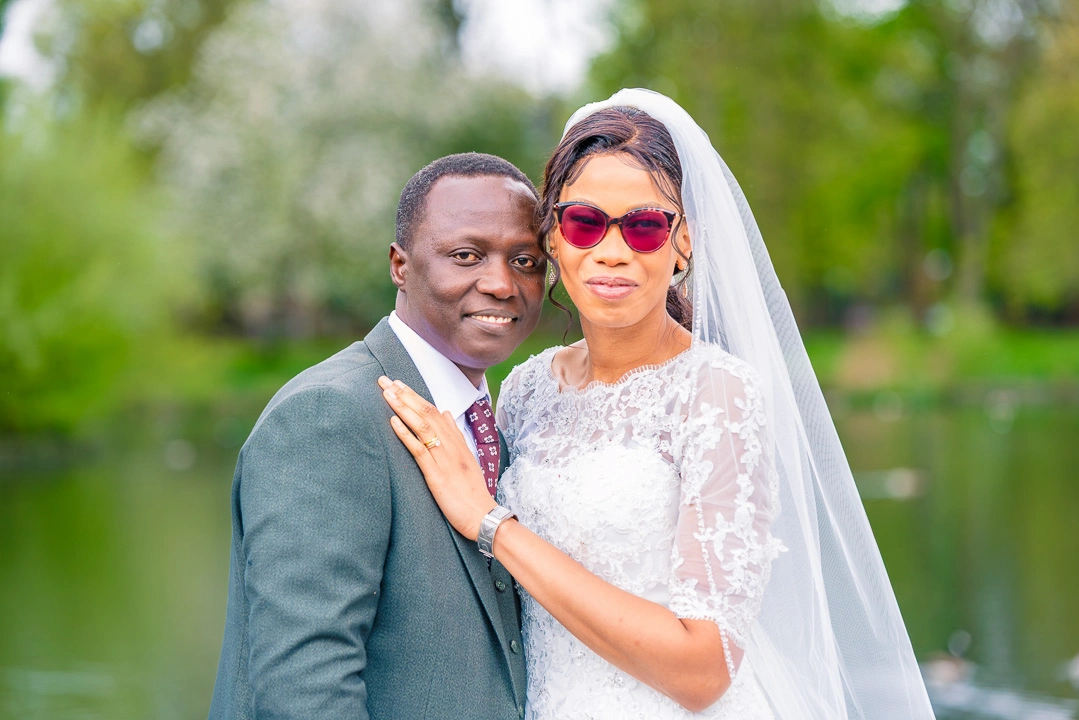 Bea and Abraham during their couples portraits at Alexandra Park, Manchester, photographed by Rebekah Morecroft Photography